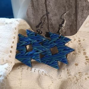 Handmade clay dangle earrings